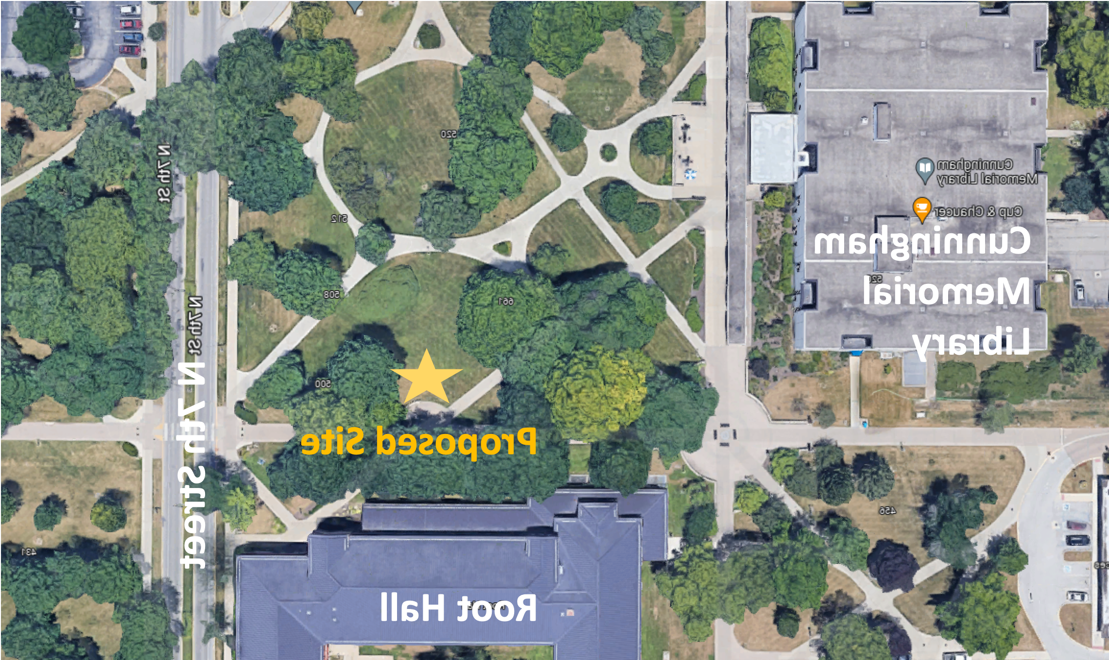 地图显示位于根厅附近的新泛希腊议会广场的位置